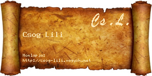 Csog Lili névjegykártya
