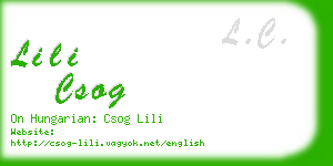 lili csog business card